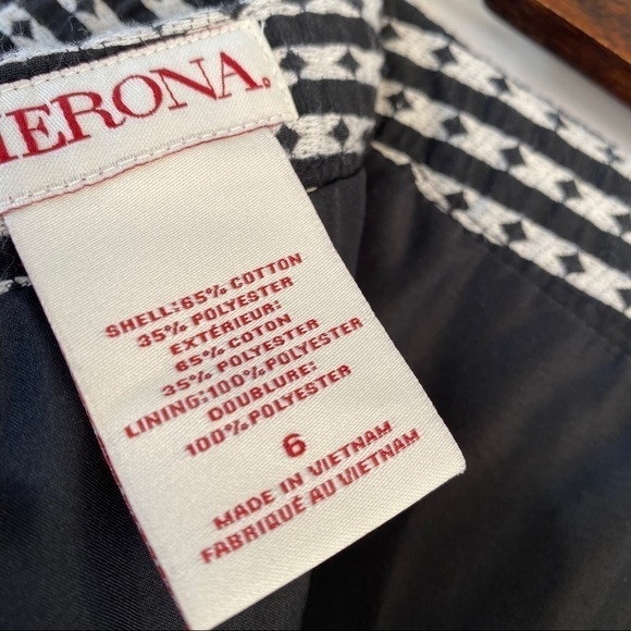 Merona Black and white Midi Skirt Size 6 - Picture 6 of 8
